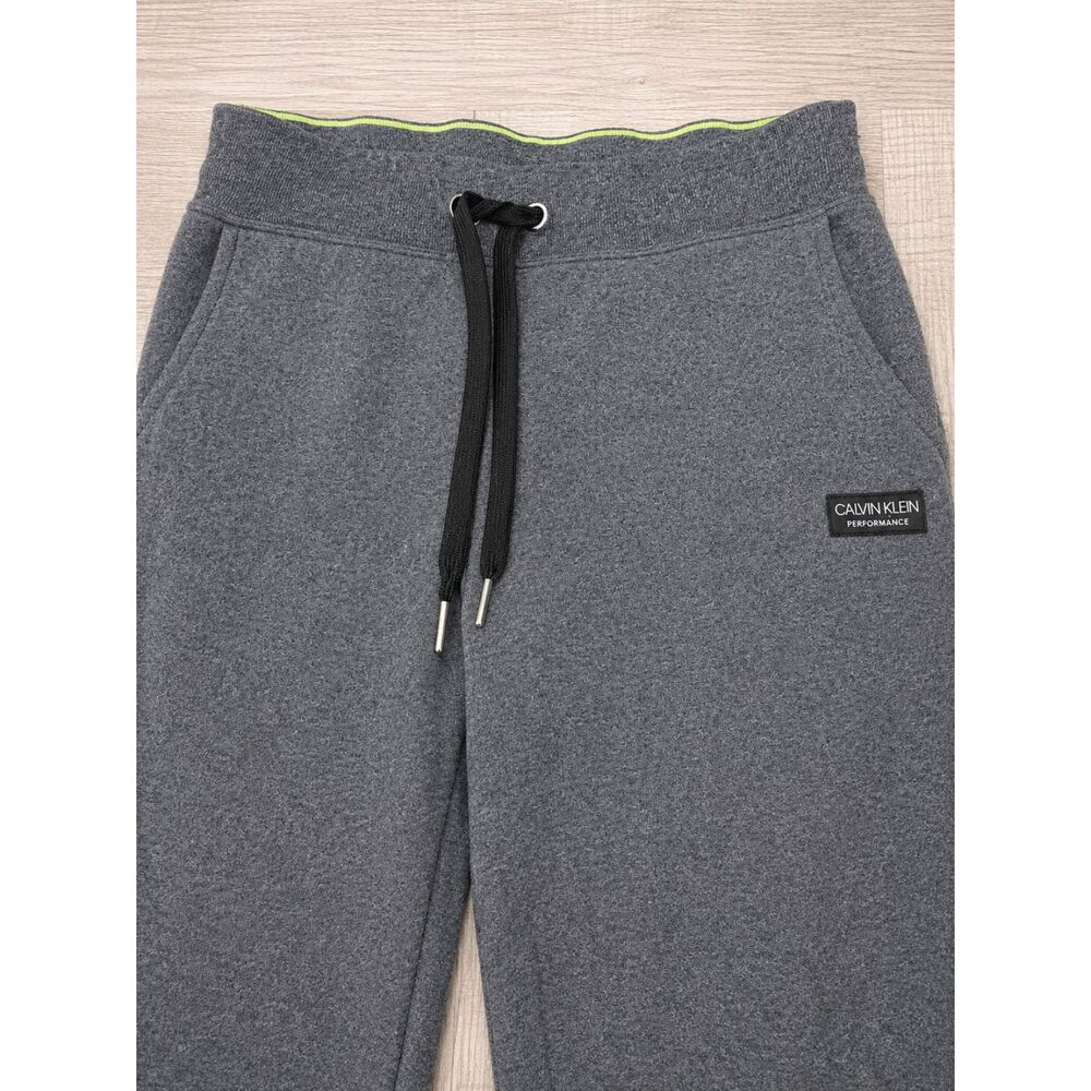 Calvin Klein Performance Gray Joggers Sweatpants Black Drawstring Size Medium